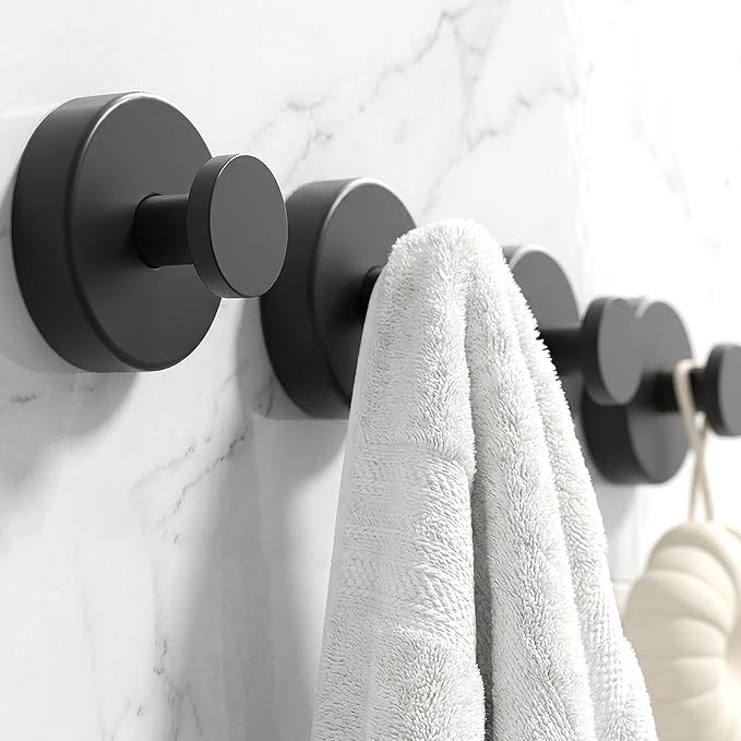 Shower Hooks Suction Stainless Steel Traceless Wall Hooks, Suction Cup Hooks Black