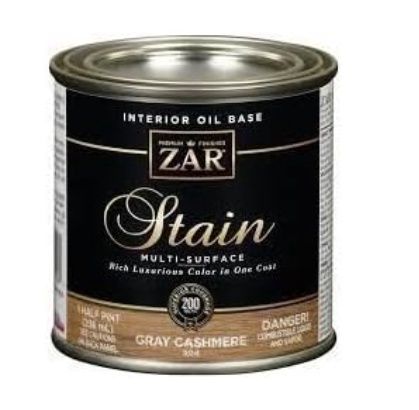 Zar 50406 1 Half Pint Gray Cashmere Interior Oil Base Stain 1QT Zar 50406 1 Half Pint Gray Cashmere Interior Oil Base Stain 1QT