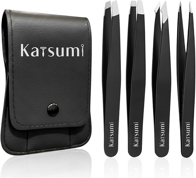 Katsumi Pinnacle 4-Piece Tweezers Set – Professional Stainless Steel Tweezers