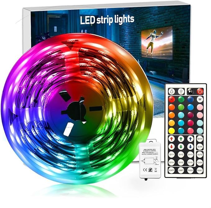 Daybetter Led Strip Lights 32.8ft with Remote and Power Supply Flexible Color Changing