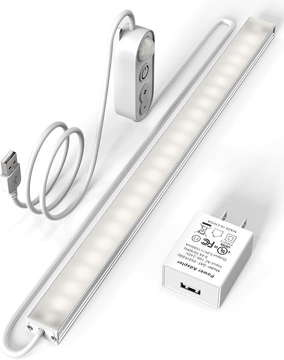 ASOKO Motion Sensor Dimmable Led Under Cabinet Lighting,12 inches Plug in Led