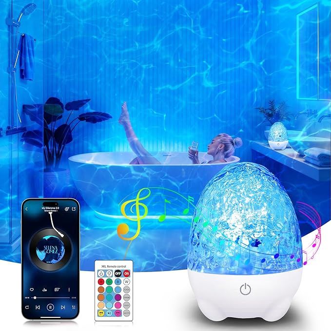 Rechargeable Shower Lights for Inside Shower, 17 Colors RGBW Waterproof Shower Lamp