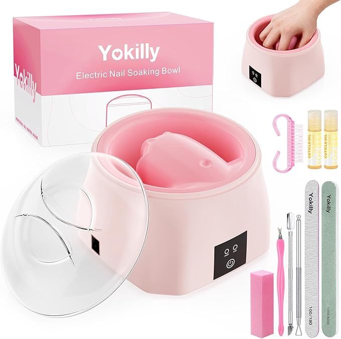 Yokilly Nail Soaking Bowl Heated: 50% Faster Nail Soak off Bowl for Women Nail Beginner