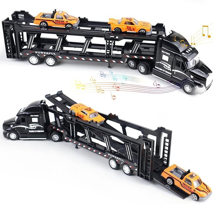 CORPER TOYS Transport Car Carrier Truck Toy Detachable Die-cast Pull Back