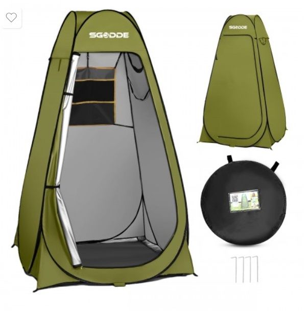 SGODDE Privacy Shower Tent Single Camping Tent Toilet Changing Room Rain Shelter
