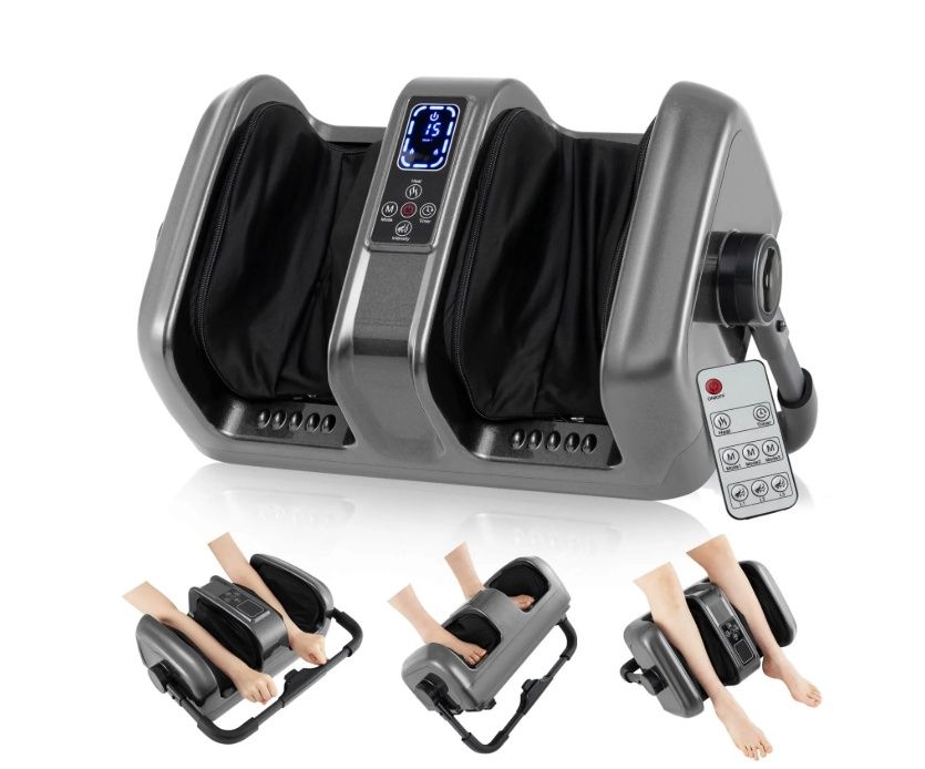 Costway Foot &amp; Calf Massager Deep Kneading Shiatsu Massager Machine with Heat