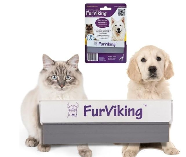 Furviking Pet Hair Remover | Reusable Cleaning and Detailing Tool for Dog