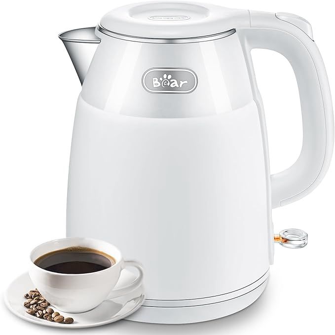 Bear Electric Kettle, 1.5L Rapid-boil Water Boiler, Stainless Steel 304 Inside