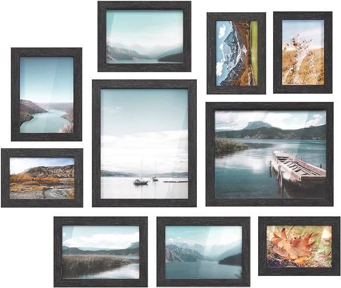 SONGMICS Picture Frames, 10 Pack Collage Picture Frames with Two 8x10, Four 5x7, Four 4x6