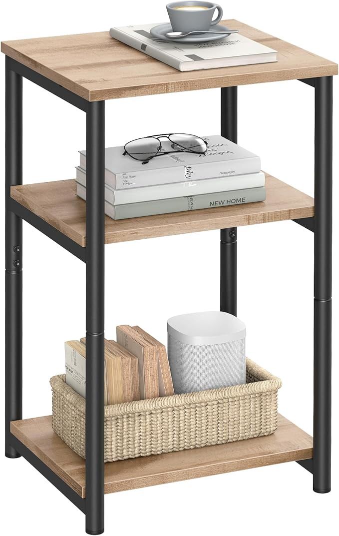 VASAGLE Side Table, Small End Table, Tall Nightstand