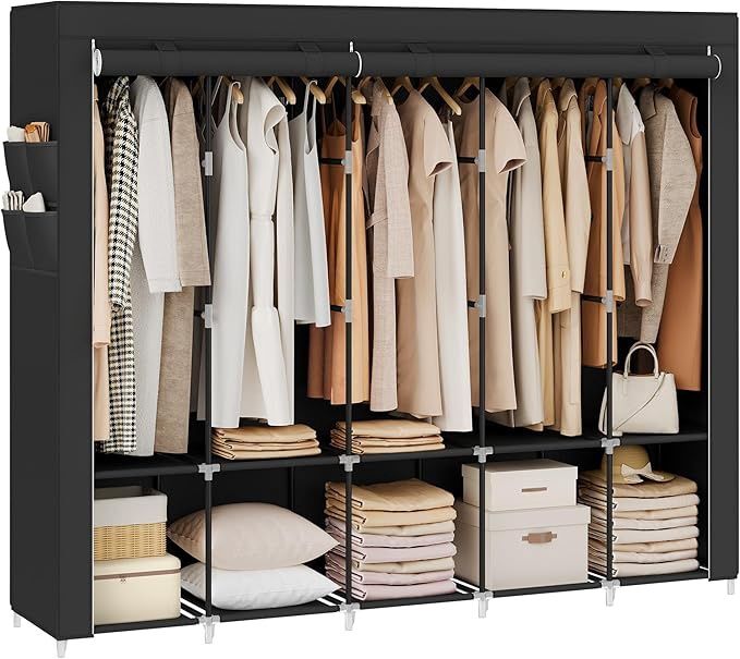 SONGMICS Portable Closet, Wardrobe Closet Organizer with Cover