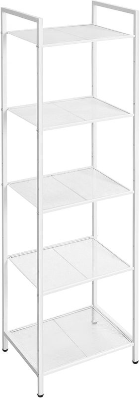 SONGMICS 5-Tier Storage Rack, Bathroom Shelf, Industrial Style Extendable Plant Stand SONGMICS 5-Tier Storage Rack, Bathroom Shelf, Industrial Style Extendable Plant Stand