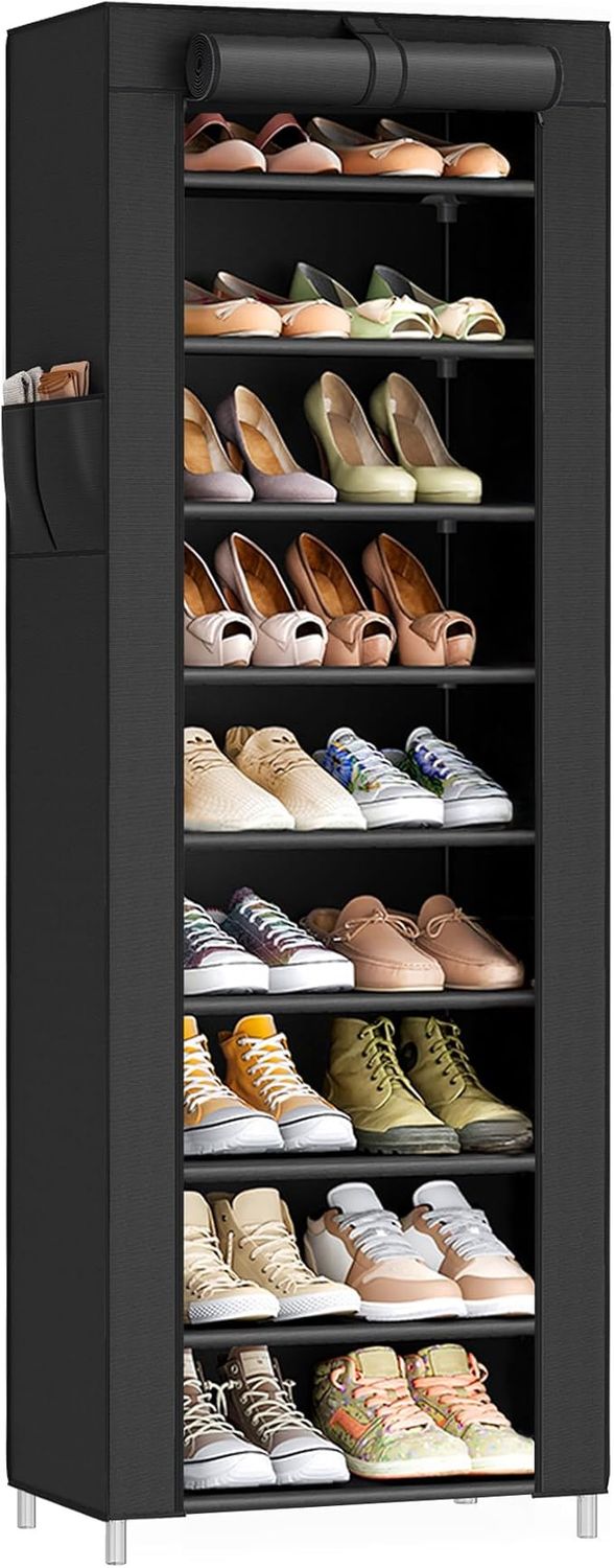 SONGMICS 10-Tier Shoe Rack, Shoe Storage Organizer Cabinet