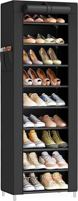 SONGMICS 10-Tier Shoe Rack, Shoe Storage Organizer Cabinet