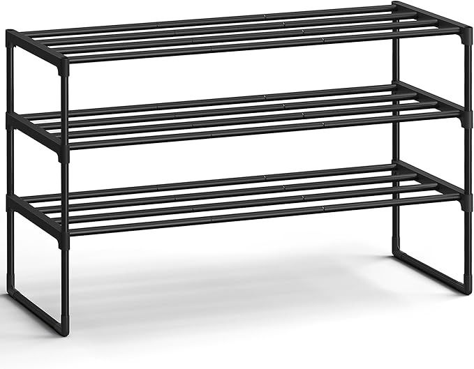 SONGMICS Shoe Rack Adjustable, Size: 3 Tier 36" W x 20" H