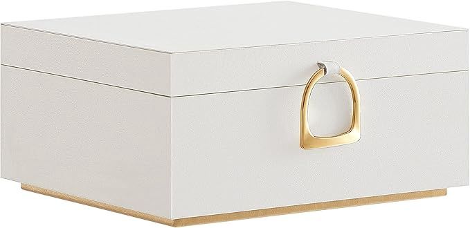 SONGMICS 2-Layer Jewelry Box, Jewelry Organizer with Handle, Removable Jewelry Tray