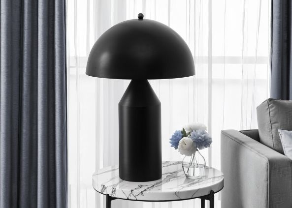 Monarch Specialties Lighting, Table Lamp, 23"H, Black Metal Monarch Specialties Lighting, Table Lamp, 23"H, Black Metal