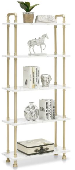 Ivinta Bookshelf 5-Tier Bookshelves, Open Etagere Bookcase
