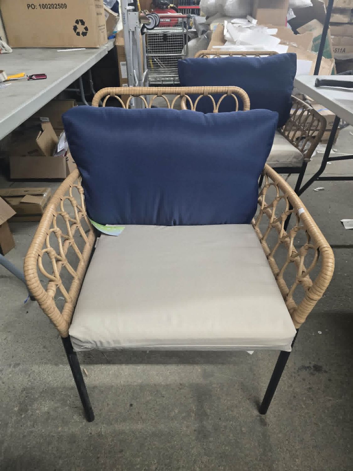 4 Piece Outdoor Wicker Patio Bistro Set, All-Weather Rattan MSRP $569.00