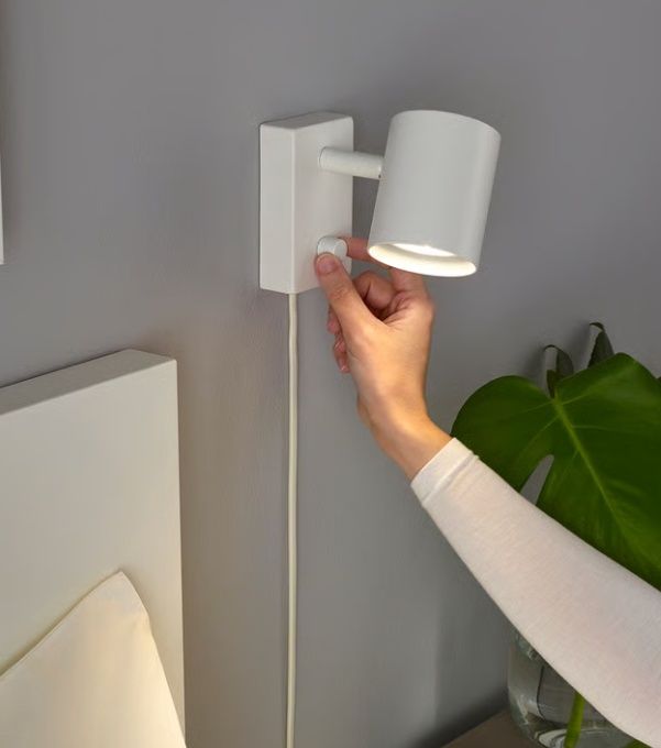 NYMÅNEWall/reading lamp, white/Bulbs included