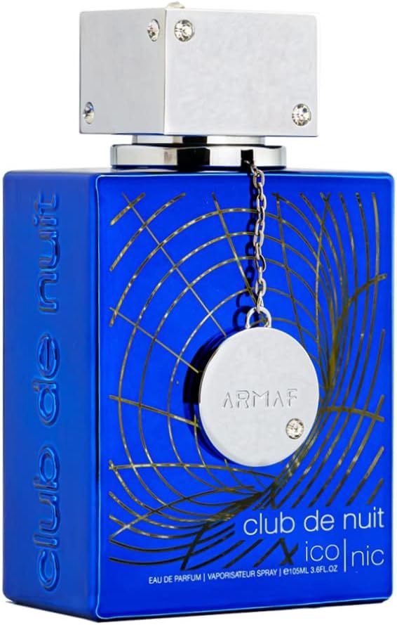 Armaf Club 100ml de Nuit Blue Iconic for Men Eau de Parfum Spray, 3.6 Ounce Armaf Club 100ml de Nuit Blue Iconic for Men Eau de Parfum Spray, 3.6 Ounce
