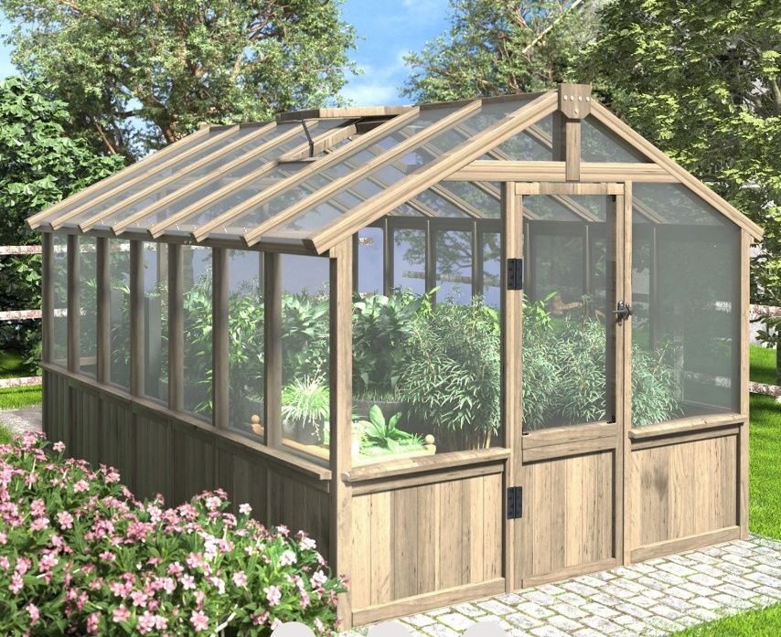 Veikous Cedar Greenhouse with Windows, Greenhouse for Outdoors 8' x 14' MSRP $1599.99