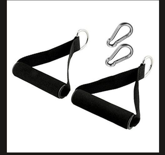 amazon basics home gym cable pull down handles set of 2