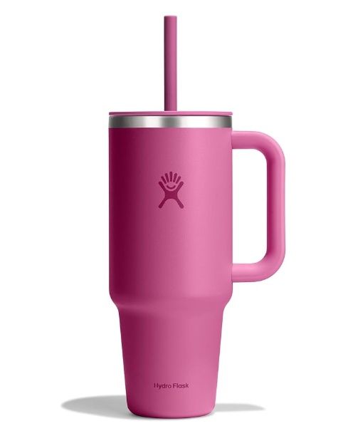 Hydro Flask 40 Oz Pink All Around Stainless Steel Travel Tumbler with Leak Flexible Straw