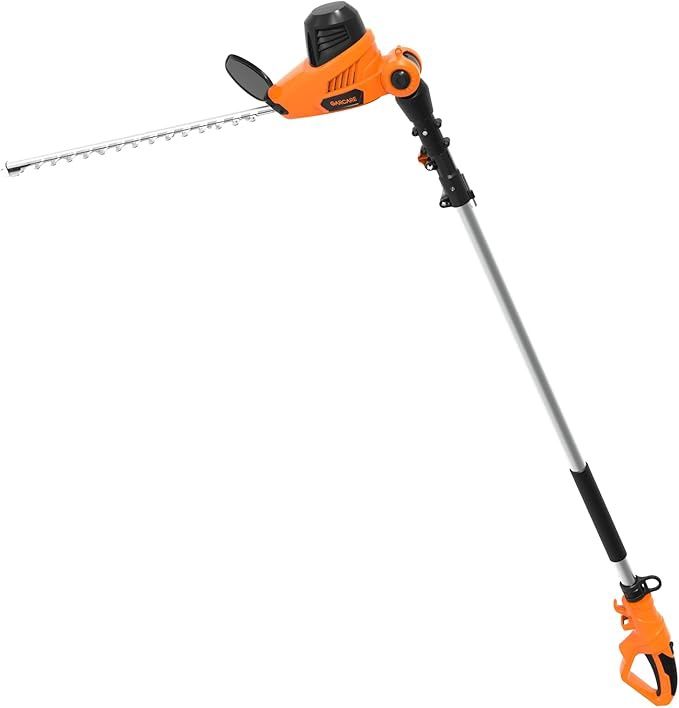 GARCARE Corded Pole Hedge Trimmer 4.8-Amp with 18-Inch Laser Cutting Blade GARCARE Corded Pole Hedge Trimmer 4.8-Amp with 18-Inch Laser Cutting Blade