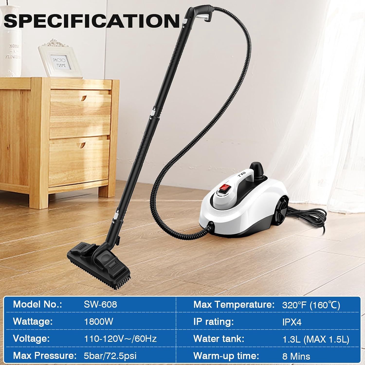 Steam Cleaner, Heavy Duty Canister Steamer Steam Cleaner, Heavy Duty Canister Steamer