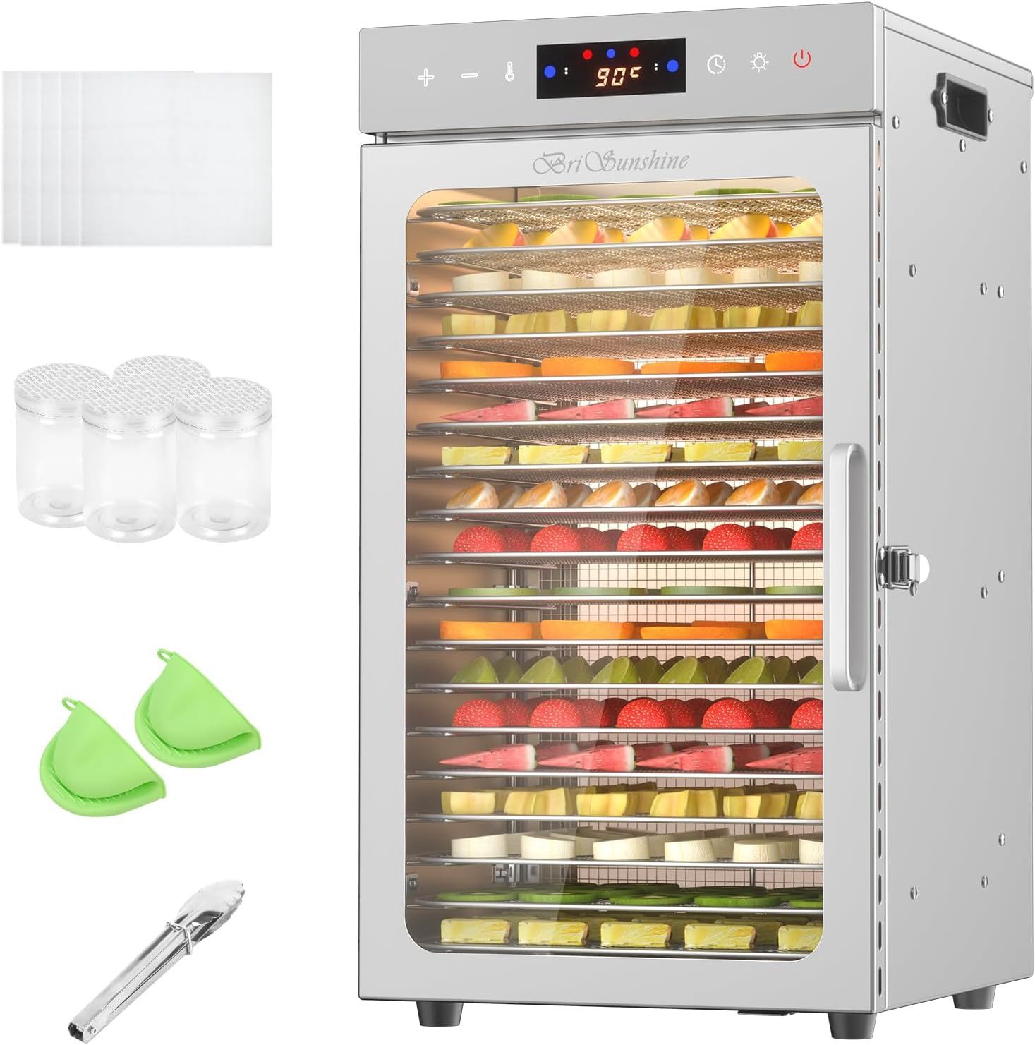 Food Dehydrator Machine, 18 Trays All Stainless Steel Non-Stick Food Dehydrator Machine, 18 Trays All Stainless Steel Non-Stick