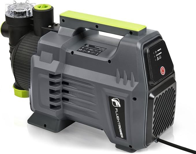 FLUENTPOWER Shallow Well/Deep Garden Pump, 1.5HP 1300GPH Portable