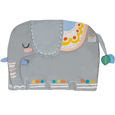 Baby Play Gym Tummy Time Mat, Oversize Elephant Activity Mat with 6