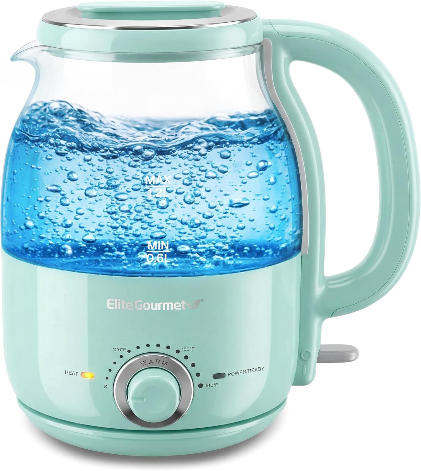 Elite Gourmet 1.2L Electric Glass Kettle