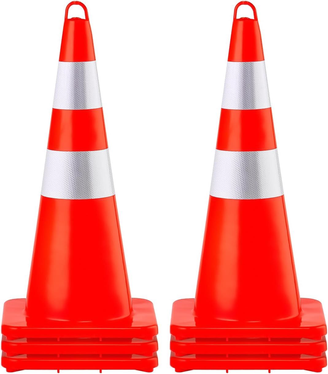 VEVOR Safety Cones, 6 x 28" Traffic Cones VEVOR Safety Cones, 6 x 28" Traffic Cones