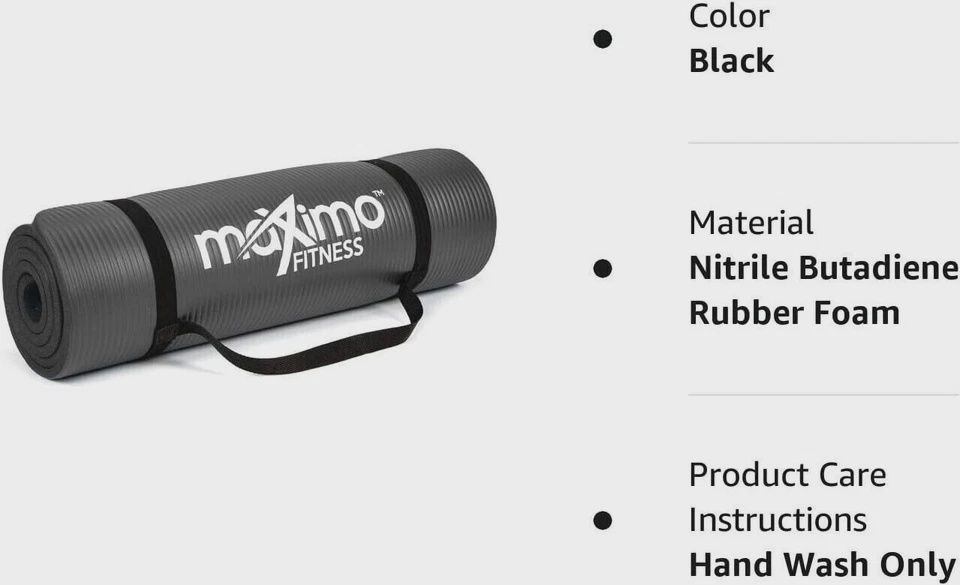 Maximo Fitness Yoga Mat (Black) Maximo Fitness Yoga Mat (Black)