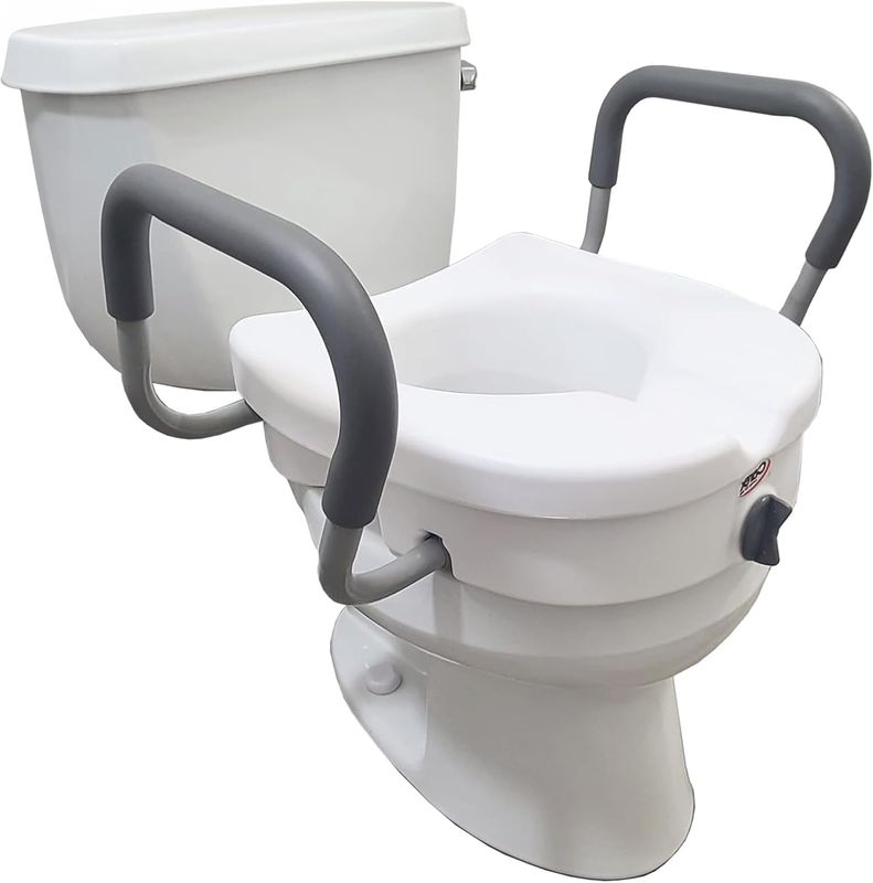 Carex E-Z Lock Raised Toilet Seat