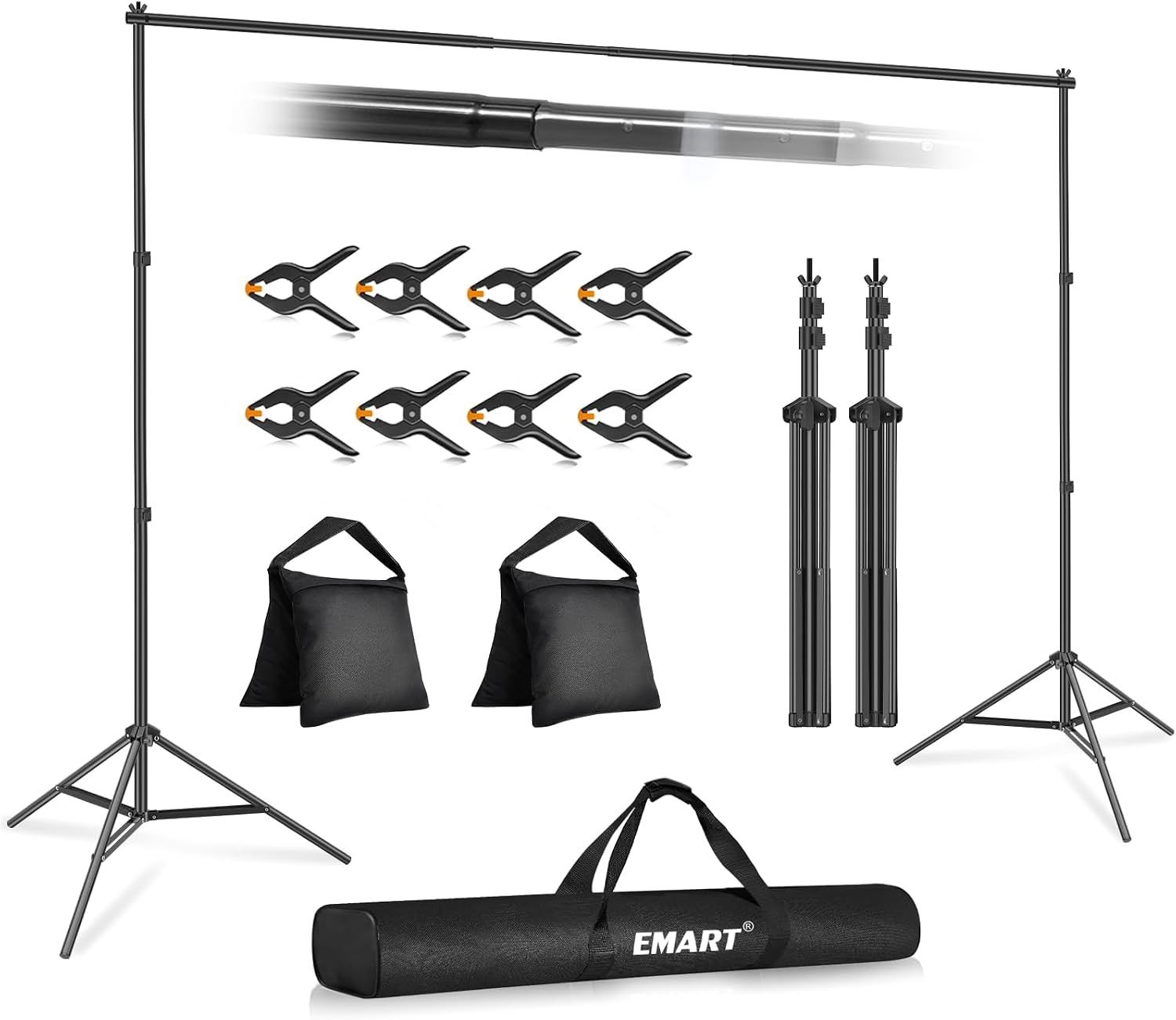 EMART Backdrop Stand Kit, 10x7ft