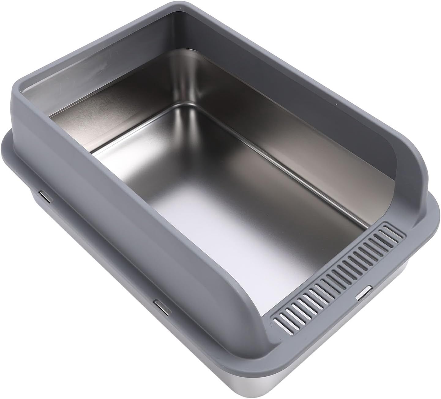 Stainless Steel Litter Box, High Sided Enclosed Metal Cat Litter Box with Lid Stainless Steel Litter Box, High Sided Enclosed Metal Cat Litter Box with Lid
