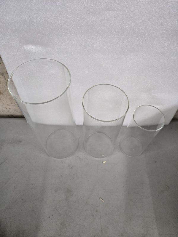 Clear Glass Cylinder Vase - Set of 3 Clear Glass Cylinder Vase - Set of 3