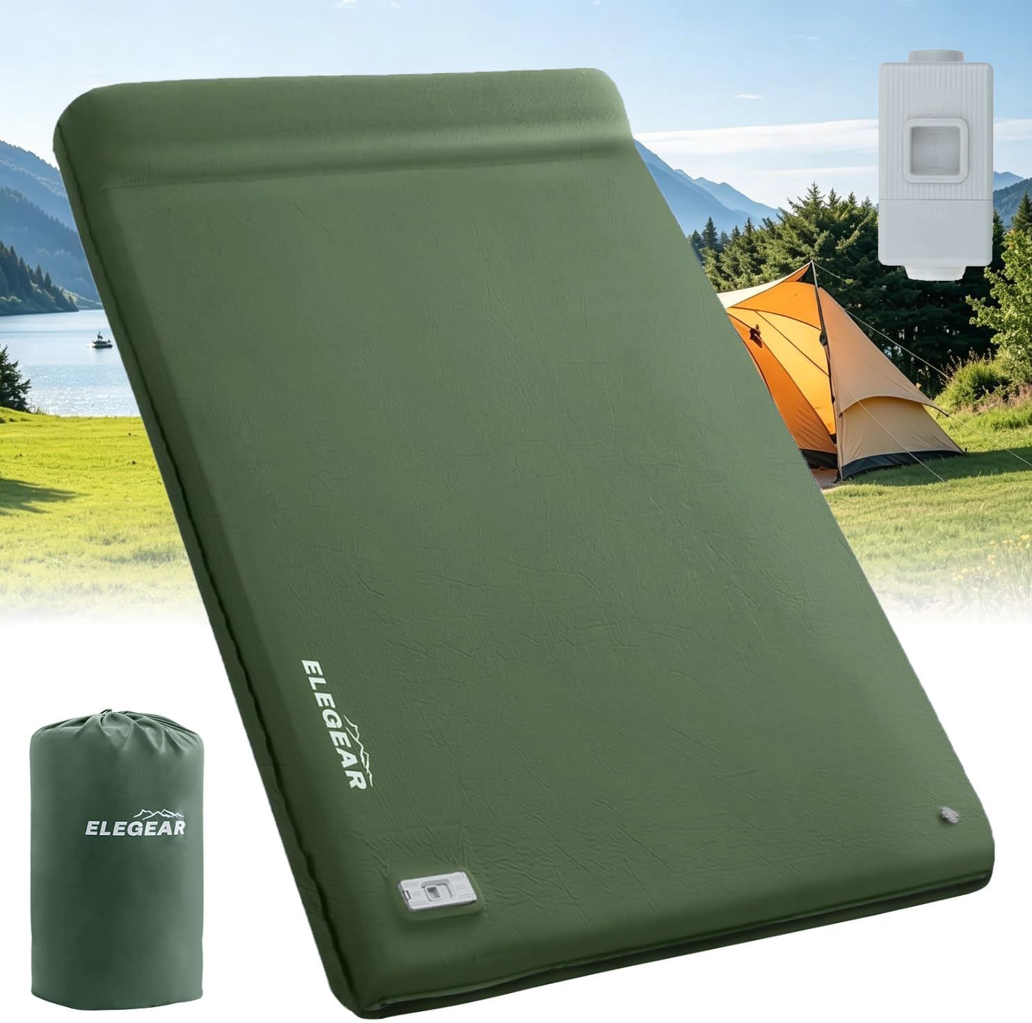 Double Inflating Sleeping Pad Camping Double Inflating Sleeping Pad Camping
