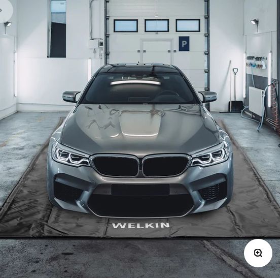 WELKIN(USA) PVC Garage Floor Containment Mat Size: S: 7'9" x 16'