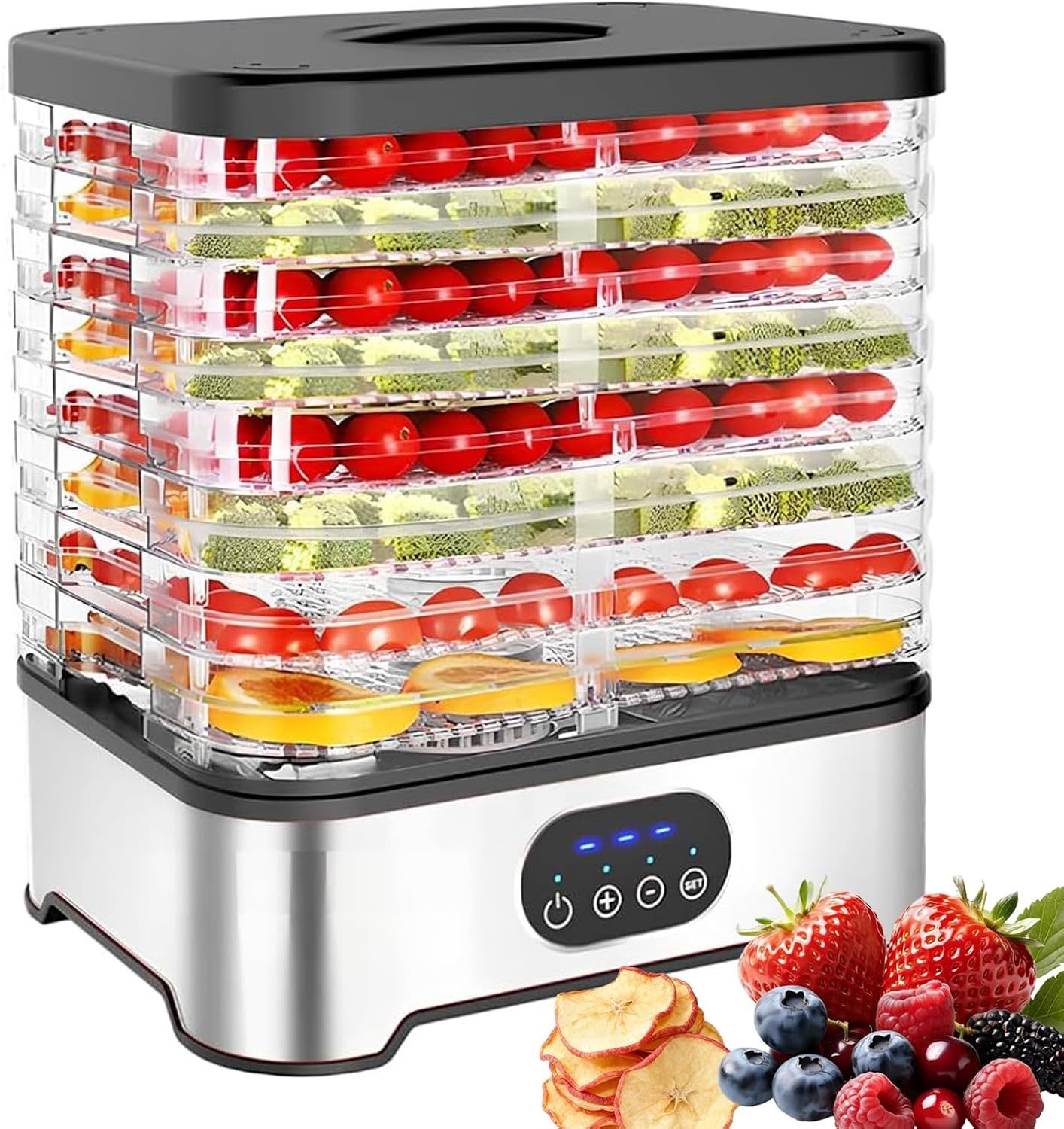 Food Dehydrator, 8 Tray Food Dryer Machine with Digital Display Food Dehydrator, 8 Tray Food Dryer Machine with Digital Display