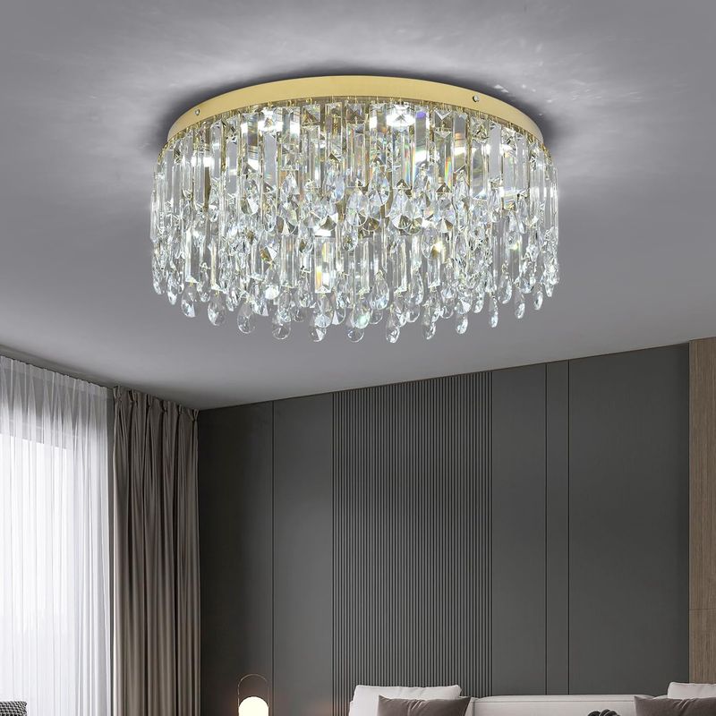 Deckrico 50cm Gold Crystal Chandelier