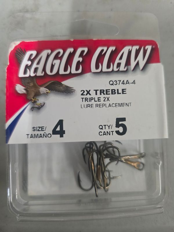 Eagle Claw Triple Treble 5 pc Eagle Claw Triple Treble 5 pc