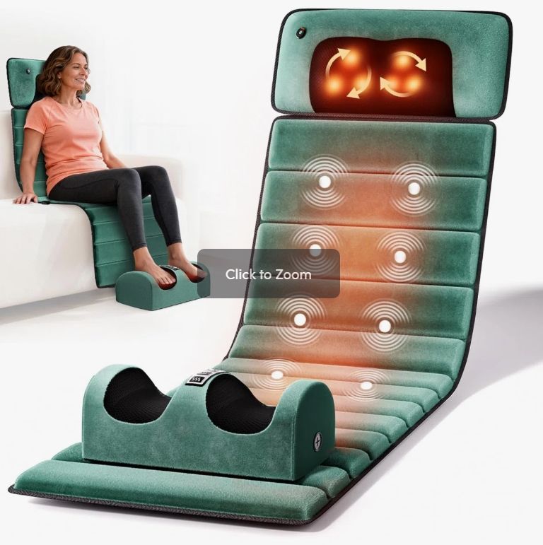 Full Body Massage Mat With Heat, Detachable Massager Pad Deep Tissue Pain Relief Full Body Massage Mat With Heat, Detachable Massager Pad Deep Tissue Pain Relief