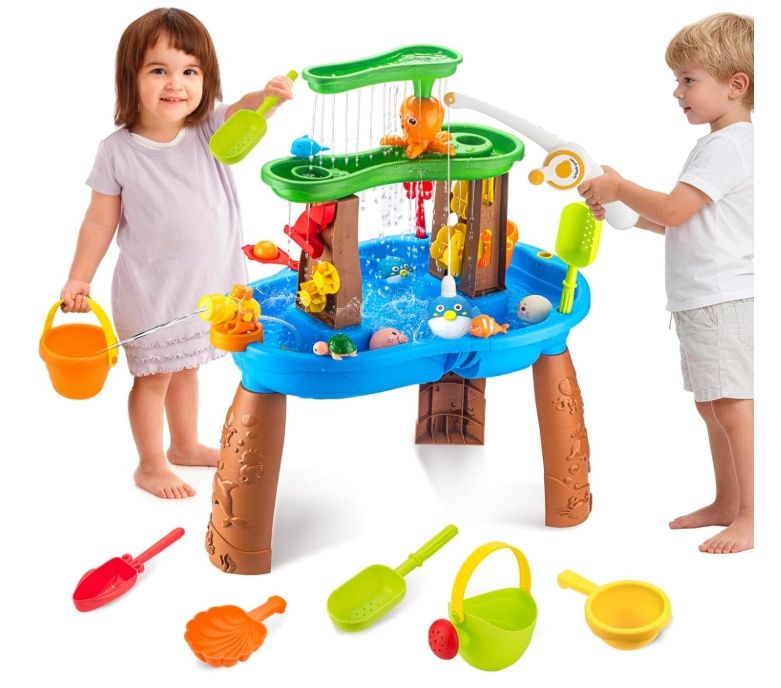 Water Table for Toddlers 3-5 Outdoor Toys for Kids Ages 4-8 3-Tier Kids Water Table for Toddlers 3-5 Outdoor Toys for Kids Ages 4-8 3-Tier Kids