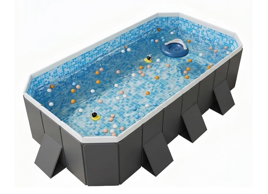 YYW Foldable Swimming Pools (Dark Gary,3m/118.11in/9.84ft)