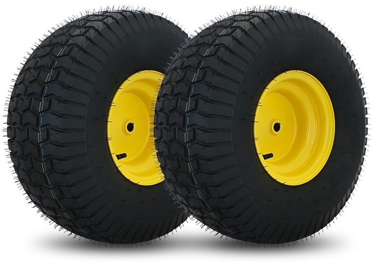 BDELI 2PCS 20" x 8.00-8" Rear Lawn Mower Tire &amp; Wheel Assemblies
