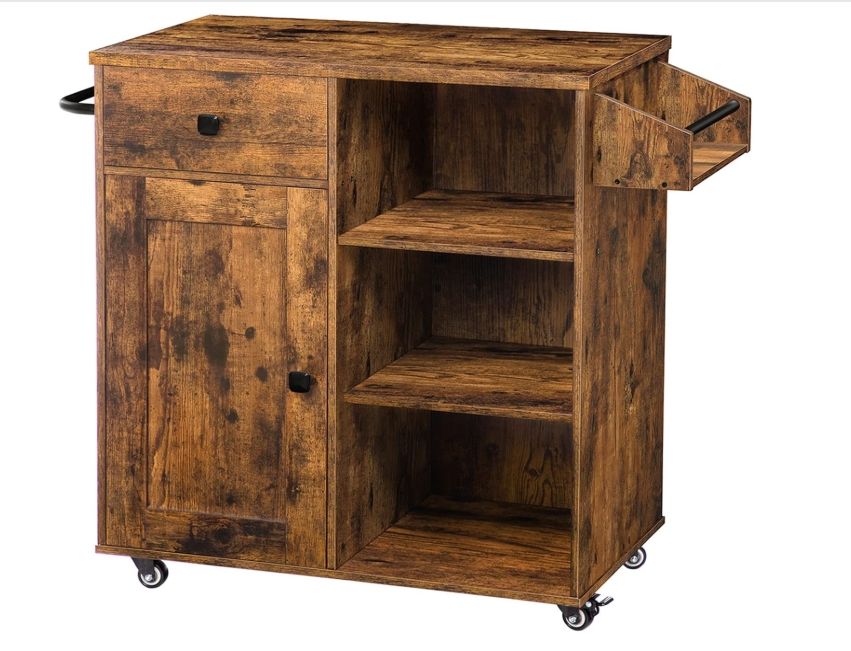 HOOBRO Kitchen Island, Storage Cabinet with Drawer, Kitchen Cart HOOBRO Kitchen Island, Storage Cabinet with Drawer, Kitchen Cart